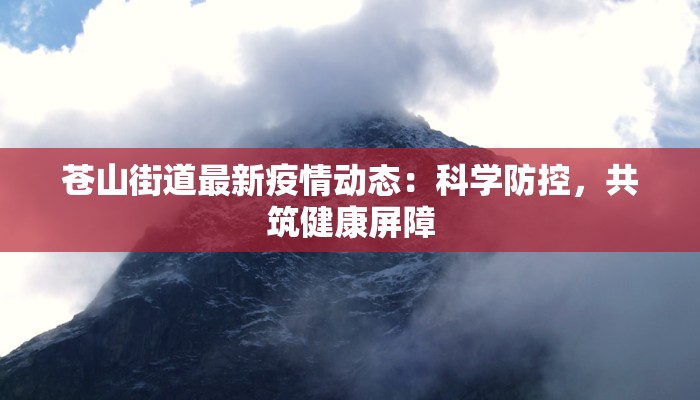 苍山街道最新疫情动态:科学防控,共筑健康屏障 苍山街道最新疫情动态:科学防控,共筑健康屏障